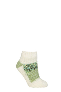 Ladies 1 Pair Elle Sherpa Lined Slipper Socks