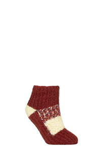 Ladies 1 Pair Elle Sherpa Lined Slipper Socks