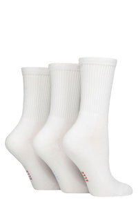 Ladies 3 Pair Elle Half Cushion Bamboo Sports Socks