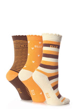 Load image into Gallery viewer, Girls 3 Pair Elle Patterned Cotton Socks