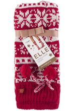 Load image into Gallery viewer, Ladies 1 Pair Elle Stripe Fairisle Home Knit Bootie sale sale