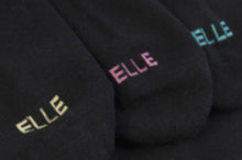 Load image into Gallery viewer, Ladies 3 Pair Elle Plain Cotton No-Show Trainer Socks