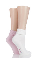 Load image into Gallery viewer, Ladies 2 Pair Elle Bamboo Ankle Socks With Cushion Sole