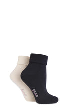 Load image into Gallery viewer, Ladies 2 Pair Elle Bamboo Ankle Socks With Cushion Sole