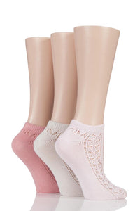 Ladies 3 Pair Elle Soft Pelerine Trainer Socks
