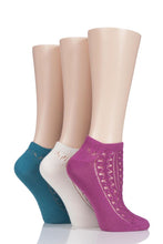 Load image into Gallery viewer, Ladies 3 Pair Elle Soft Pelerine Trainer Socks
