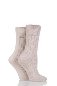 Ladies 2 Pair Elle Chunky Ribbed Boot Socks sale sale