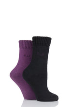Load image into Gallery viewer, Ladies 2 Pair Elle Wool Mix Brushed Inside Boot Socks