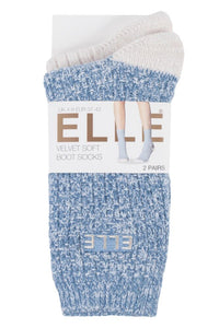 Ladies 2 Pair Elle Velvet Soft Boot Socks sale sale