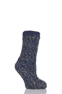 Ladies 1 Pair Elle Slubby Bootie Socks with Grip