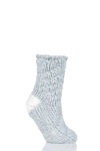 Ladies 1 Pair Elle Soft Hand Knitted Slipper Socks