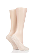 Load image into Gallery viewer, Ladies 2 Pair Elle Cotton Shoe Liner Socks with Padding