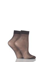 Load image into Gallery viewer, Ladies 2 Pair Elle 15 Denier Ankle Highs With Comfort Cuff