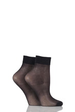 Load image into Gallery viewer, Ladies 2 Pair Elle 15 Denier Ankle Highs With Comfort Cuff