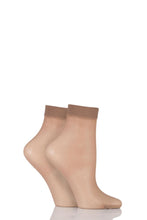 Load image into Gallery viewer, Ladies 2 Pair Elle 15 Denier Ankle Highs With Comfort Cuff