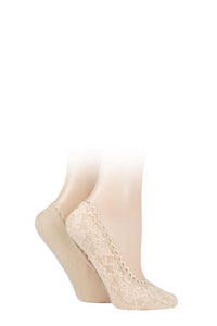 Ladies 2 Pair Elle Lace and Wrapover Shoe Liners