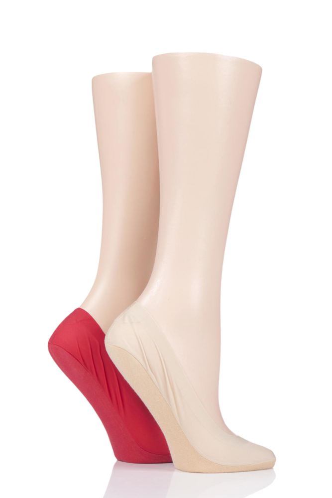 Ladies 2 Pair Elle Smooth Nylon Shoe Liners