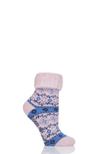 Load image into Gallery viewer, Ladies 1 Pair Elle Patterned Brushed Inside Slipper Socks