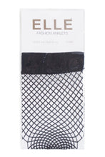 Load image into Gallery viewer, Ladies 2 Pair Elle Classic Fishnet Anklet Socks