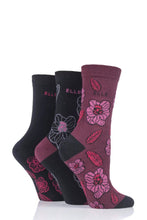 Load image into Gallery viewer, Ladies 3 Pair Elle Patterned Cotton Socks