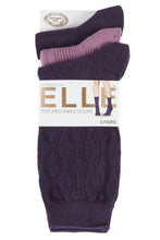 Load image into Gallery viewer, Ladies 3 Pair Elle Vintage Fair Isle and Ribbed Socks