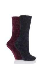 Load image into Gallery viewer, Ladies 2 Pair Elle Chenille Boot Socks