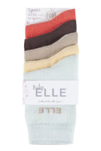 Load image into Gallery viewer, Girls 5 Pair Baby Elle Bohemian Plain Socks